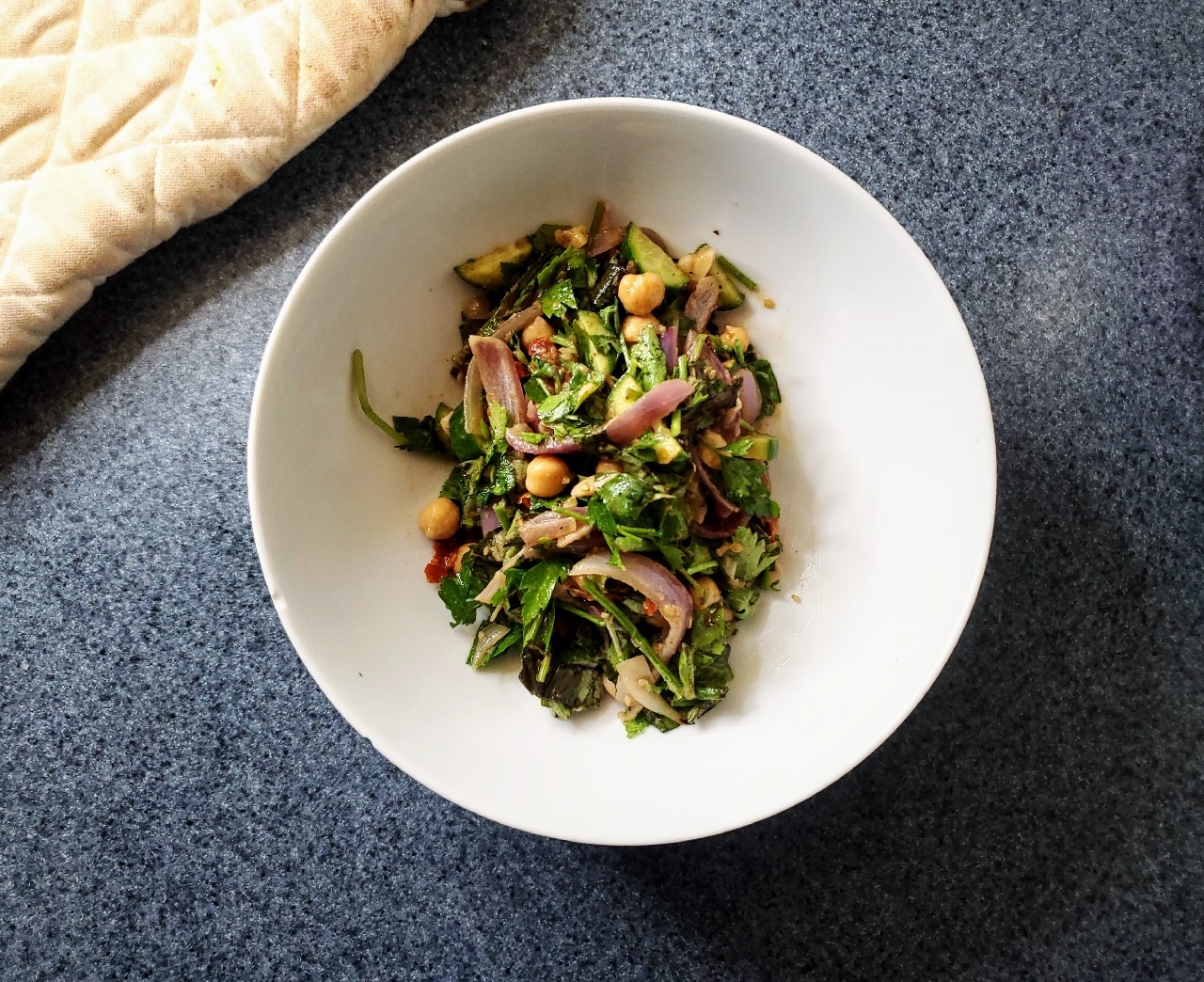 Warm Cucumber & Za’atar Spiced Chickpea Salad Inside Out Health & Wellness