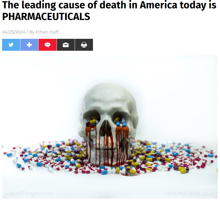 The Leading Cause of Death in America Today is PHARMACEUTICALS (5/2/2024)